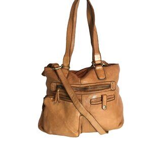 Marta Ponti Brown Leather Crossbody / Shoulder Bag Adjustable & Front Pocket